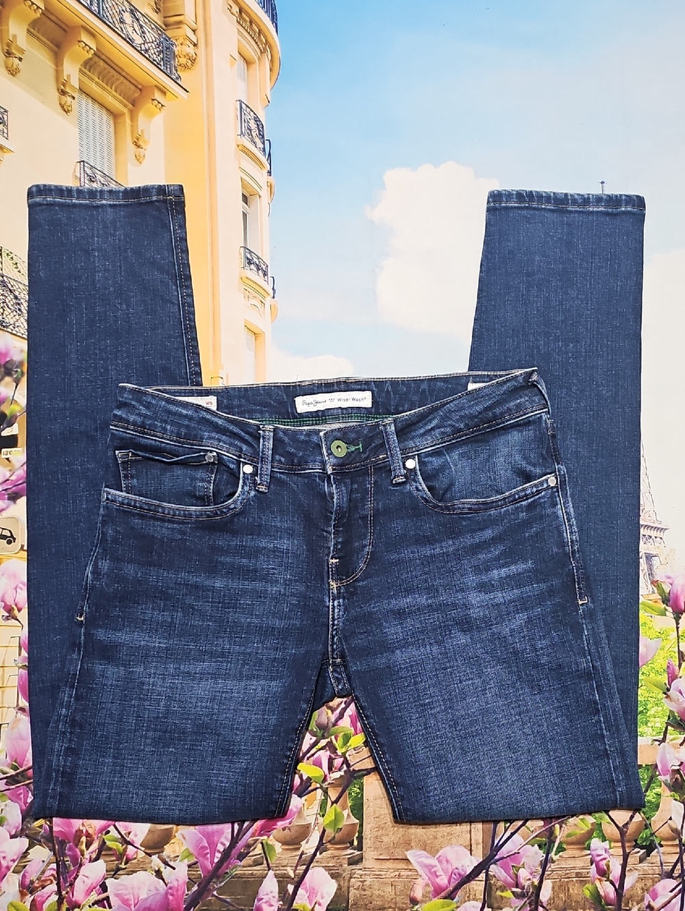 Pepe Jeans Dark Blue Slim Low Waist Jeans Size 9